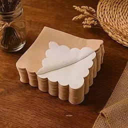 Disposable Scalloped Edge Tissue Napkins Set (120 Pc)-picture-13
