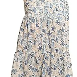 neudis Women's Tiered Maxi Skirt with Seashell and Starfish Print-picture-14