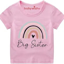 baby wish rakshabandhan Tshirt for Kids for Boy’s and Girl’s T-Shirt Brother Sister Matching Dress Raksha bandhan Gift for Rakhi Tee Big Sisters & Little Sisters Combo Sets-picture-41