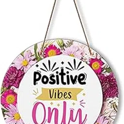 Gift Me Bazar Positive Vibes Only Quote Printed Wall hanging for Home & Office Decoration | Bedroom & Living Room Wall Decor | Door Hanging | Gift | Decoration Art Piece | Motivational Quote Decorative Wall Art-image-18