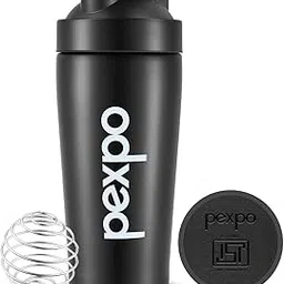 PEXPO Kayo Plus ISI Certified Stainless Steel Gym Shaker Bottle for Protein and Supplements -800ml (Knight Black) | Ideal for Protein Shakes and Smoothies | Leakproof and BPA Free-picture-10