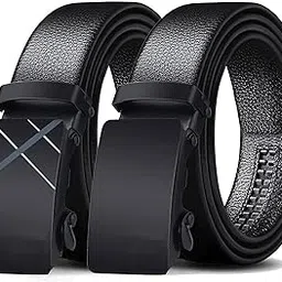 zoro Vegan Leathers Belts for Men | Formal/Casual | Black | Pack of 2-picture-27