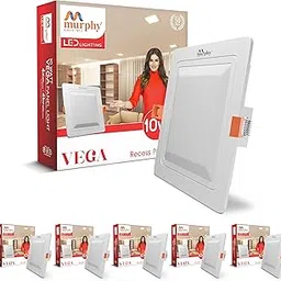 Murphy 10-Watt Vega Square LED Panel Ceiling Light (Cool White, Pack of 6)-picture-14