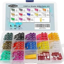 130 Pcs Premium Standard Car Fuse Assortment Kit, 13 Values Replacement Blade Fuses for RV/Truck/Marine/Car/SUV/Auto Accessories/Best Motorhome Camco RV Accessories for Outside & Inside-picture-25