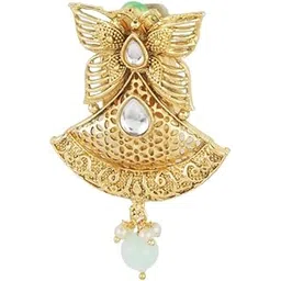 anuradha PLUS® Gold Plated Designer Styled With Butterfly Shape Fancy Brooch SareeSari Pin | Traditional Wedding Brooch | Saree Safety Pins-picture-13