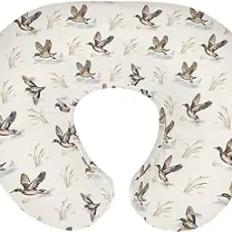 Wild Ducks Mallards Baby Nursing Pillow Covers for Boy Girl Vintage Duck Hunting Nursing Slipcover for Breastfeeding Pillows Duck Leaves Pond Soft Stretchy Cover for Newborn Infant-image-51