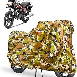 KRONIX Waterproof Bike Cover Compatible with Honda Shine 100 All Weather, UV Heat Resistant, Dustproof, Triple Stitched, Windproof Elastic Bottom-picture-30