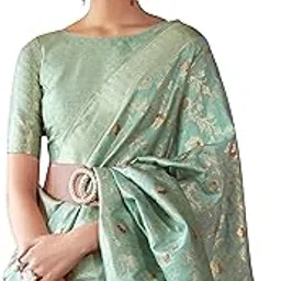 swornof Women's kanjivaram banarasi silk saree Zari Woven for festival Wedding silk with rich pallu Design sarees for women with Unstitched blouse piece-picture-59