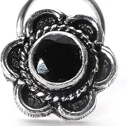 JSAJ STONE NOSEPIN WIRE NOSE PIN in Pure 92.5 Sterling Silver-picture-27