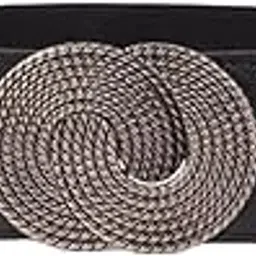 Women'S Black Casual Waist Belt – Elegant Designer Waist Belt With Double Ring Buckle For Dresses And Skirts-image-11