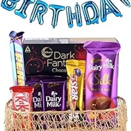 SFU E Com Gift Hamper For All Festivals And Occasions | Happy Birthday Foil Ballons Letters With Chocolate Gift Hamper | Birthda Chocolate Gift Combo | 686-picture-15