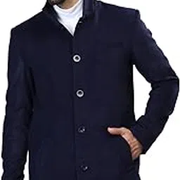 honnete Men's Casual Regular-fit Single Breasted Long Coat for Winter-picture-10