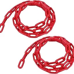 REZNOR Heavy Duty Thermoplastic Coated Metal Link Chain Set for Hammock Swing Indoor Outdoor (Red, 1.5 Meter)-picture-16