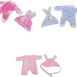 Fashion My Day 3X Lovely Plush Jumpsuit Hat Suit for 25cm Mellchan Baby Doll Accessories | Modern | Clothes & Accessories | Dolls-picture-49