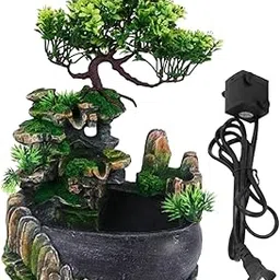 Merishopp Desk Fountain Rockery Flowing Water Fountains with Light Ornament No Mist | Home Decor | Indoor Fountains-picture-36