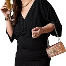 sassafras curve Women's Glitter Karera Above The Knee Bodycon Dress-picture-16