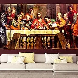 CN RETAILS Multiple Frames, Jesus The Last Supper Wall Art Painting with Frame for Living Room, Bedroom, Office, Hotels, Drawing Room (50inch x 30inch) mf902-image-28