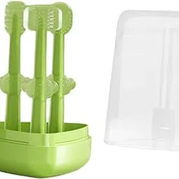 MYADDICTION Baby Toothbrush Cleaner Oral Cleaning Toothbrush for 0-18 Months Green-picture-26