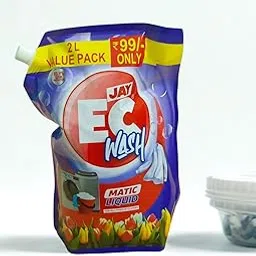 Jay E-Wash Matic Liquid Detergent, Value Pack, 2L, For All Types of Clothes, 99.9% Germ Protection-picture-23