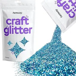 Hemway Craft Glitter Chunky 1/40" 0.025" 0.6MM (Ocean Blue Holographic)-picture-15