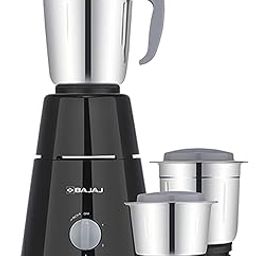 Bajaj GX-1 Mixer Grinder 500W | Superior Mixie For Kitchen | 2-in-1 for Dry Grinding| Blade Function With Titan Motor | 3 Stainless Steel Mixer Jars | 1 Year Product Warranty By Bajaj 【Black】-picture-3
