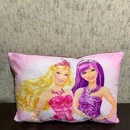Doll Design Printed Kids Cartoon Pillow Fiber Filled Size 12x18 Inches (Velvet) (Pink)-picture-38