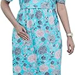 Lara Cotton Zipless Nursing Kurti for Women Capri Length Soft Stretchable Maternity Feeding Dress Easy Breastfeeding Access Comfortable Pregnancy Nightwear & Loungewear Kurti for New Moms-picture-55