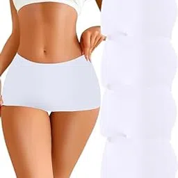 Womens Seamless Boy Shorts Underwear Soft Stretch No Show Boxer Shorts Briefs Panties for Ladies 4 Packs-image-72