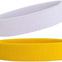 R-LON Workout Headband for Women & Men - Moisture Wicking & Non-Slip Exercise Hairband or Sports Sweatband -Ideal for All Sports Like Tennis, TT, Badminton, Running and Yoga (2 PC) A38-image-80