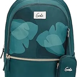 genie ESTHER School Backpack for Girls |19 In-36 Ltr with Three Compartments, Side Pockets and Light Weight with Padded Shoulders |Best for Books,Stationery,Lunch Box & Essentials - Dark Green-picture-42