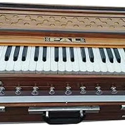 PAL MUSIC HOUSE® Wooden Portable Folding 3.5 Octave 9 Stopper Harmonium with Coupler-picture-11