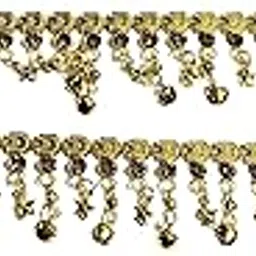 womensky Designer White Pearl and Golden Ghungroo Payal/Anklet for Women and Girls-picture-49