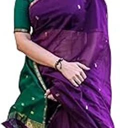 Original Maheswari Cotton Silk Saree for Women | Kanjivaram Pure Silk Cotton Sari with Blouse | Zari Work | Tassels | Handloom Weave-picture-29