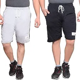 krystle Men's Fashion Cotton Hosiery Shorts Pack of 2 (Multi-Color)-picture-22