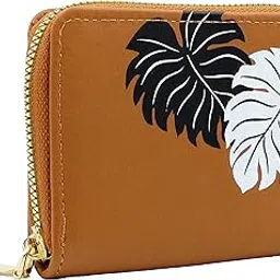 valerie Women Small Wallet Wallets For Girls Credit Card Holder Coin Purse Zipper Small Secure Card Case Cute Wallets Mini Wallets For Women (Brown)-picture-23