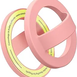 CASEOLOGY by Spigen Magsafe Magnetic Ring Holder with Loop Grip Compatible with iPhone 15, 14, 13, 12 Series (Silicone, Peach Pink)-picture-27