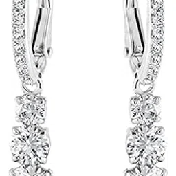 swarovski Women's Stilla Hoop Earrings, Round Cut, White, Rhodium Plated-picture-40