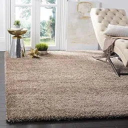 zeff Luxury Fluffy Fur Shaggy Carpet with Polyester and High Pile for Living Room, Bedroom, Home Décor [3x5 Feet Beige]-picture-19