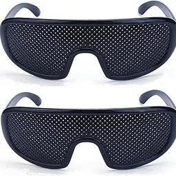 Pinhole Anti-fatigue Unisex Glasses for Eyesight Strengthening Glasses For Men/Women/Kids (Avaitor-2Pcs)-picture-31