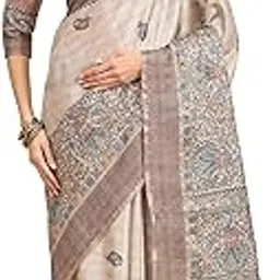 akhilam Women's Manipuri Silk Madhubani Printed Saree With Unstitched Blouse Piece (INDIRA101_HS_Parent)-picture-29