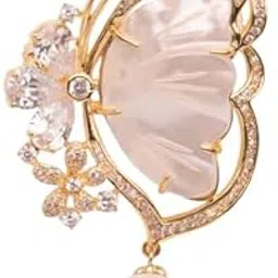 MOP Vintage Butterfly Brooch Pin | 18k Gold Plated | Trendy, Lightweight & Comfortable | Stylish & Tarnish-Resistant | Qty : 1pc-image-39