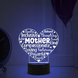 Gift Me Bazar Mom Gift from Daughter Son, Engraved Night Light With Automatic Color Changing Light & On/Off Touch Button | Express Your Love For Mom | Surprise Gift For Mom | Birthday Gift For Mom B08-picture-32