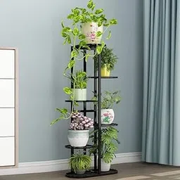 Metal 7 Pot Planter Stand – Multi-Layer Plant Holder Rack for Indoor Plants & Outdoor Garden | Stylish Space-Saving Flower Pot Display Stand-image-0