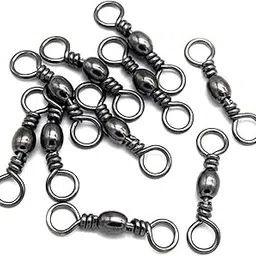 Fishing Swivels Barrel Bearing Swivels with Solid Ring Fishing Hook Line Connector Copper Stainless Steel Fishing Tackle Accessories-picture-70