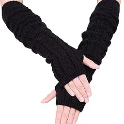 colorful house Fingerless Thumb Hole Long Gloves Mittens Winter Arm Warmer-picture-15