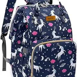 Laee cute baby Diaper Bag for Mothers | Spacious Waterproof Backpack with Multiple Pockets to Easily Organise Baby Essentials, Various Sized Pockets-image-57