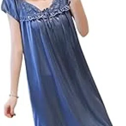 crosskulture Half Sleeve Nightdress, Mint Green, Printed T-Shirt Style-picture-26