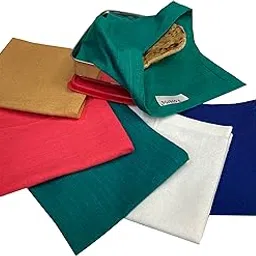 FOVERÓS Pure Cotton Kids Tiffin Napkin for School Roti Chapati Cover Roti Rakhne ka Kapda Size : 35 x 35 cms, Pack of 6,Multicolour (Multicolour, 35 X 35 Cms)-picture-11