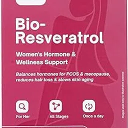 DAME HEALTH BIO-RESVER (30 VEG CAPS) | TRANS-RESVERATROL + BIOTIN | PCOS, MENOPAUSE, HAIR & SKIN HEALTH SUPPORT | ANTI-AGING & IMMUNE BOOST | ANTIOXIDANT SUPPORT FOR WOMEN | HIGHLY BIOAVAILABLE-image-8