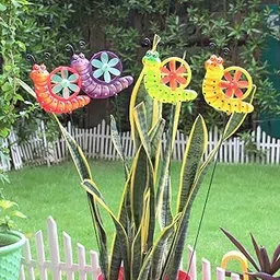 Wonderland (Set of 4) Big Size Snail Stakes with Rotating Fan |Garden Sticks, Outdoor Garden Stakes, Decorative Garden Accessories-image-15